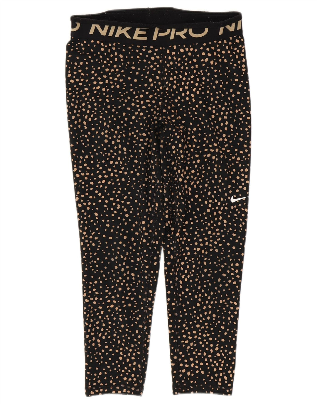 Leggings Capri grafici da donna NIKE UK 12 poliestere maculato nero medio