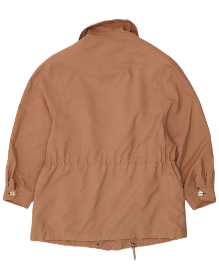 Giubbotto bomber da donna vintage UK 16 grande poliestere beige