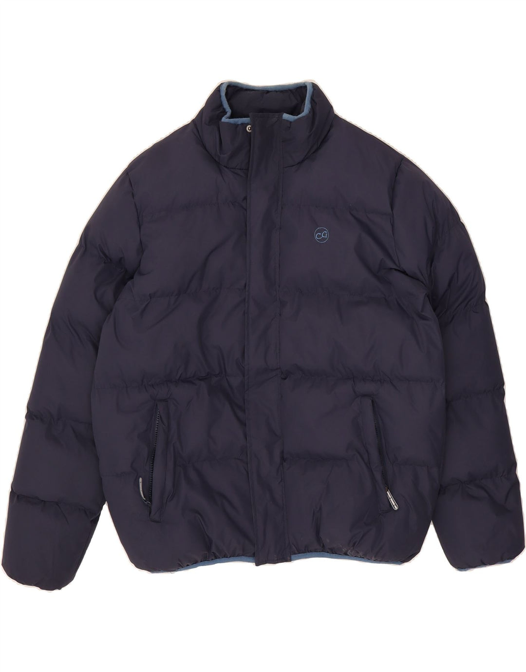 COAST GUARD Mens Padded Jacket UK 40 Large Navy Blue Polyester Winter Vintage Coast Guard and Second-Hand Coast Guard from Messina Hembry 