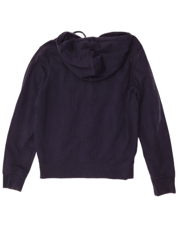 Maglione con cappuccio e zip grafica da uomo Gap grande in cotone blu navy