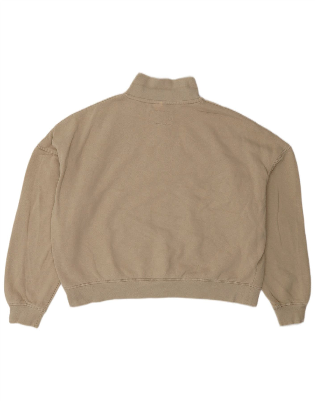 JACK WILLS Felpa oversize da donna con collo e zip, maglione UK 14 Large Beige