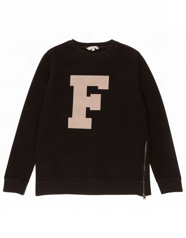 Felpa grafica da donna French Connection Jumper UK 10 Small Nera