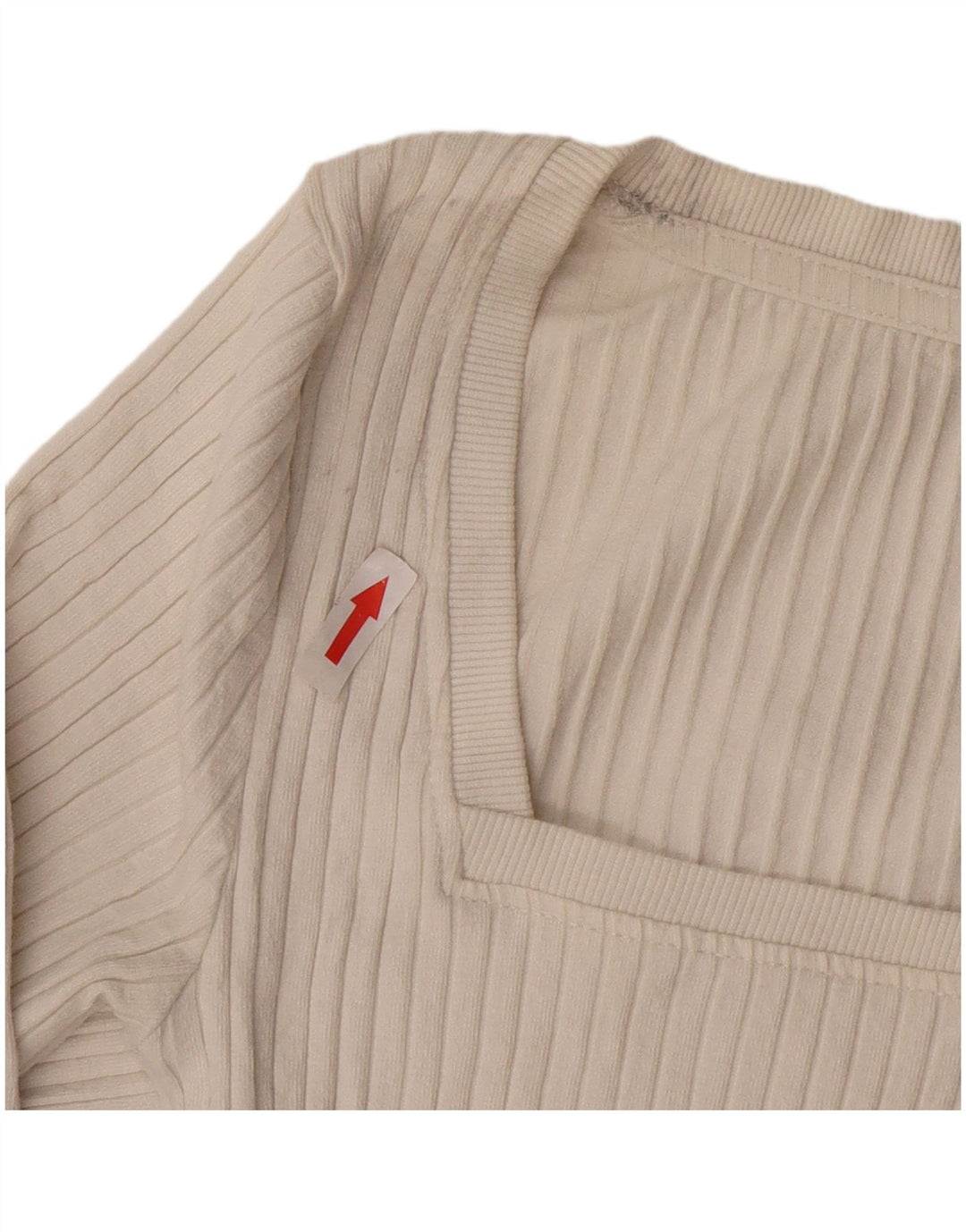 Top corto da donna Zara manica lunga UK 10 piccolo beige