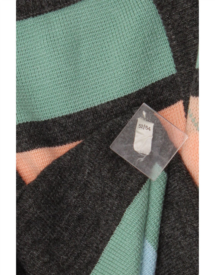 Maglione cardigan da uomo VINTAGE IT 52/54 Grande Fair Isle multicolore