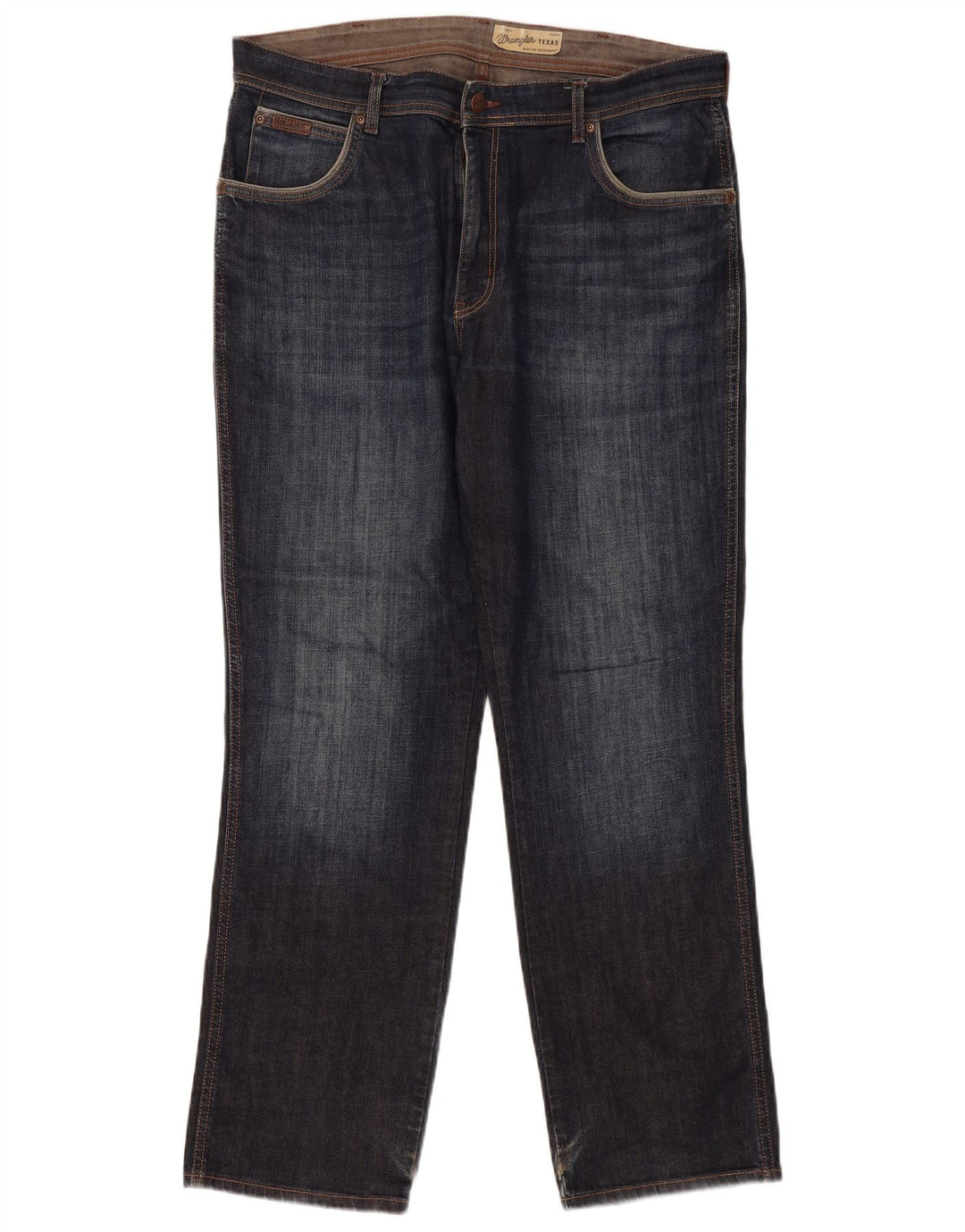 Jeans dritti elasticizzati Texas da uomo Wrangler W38 L32 cotone blu