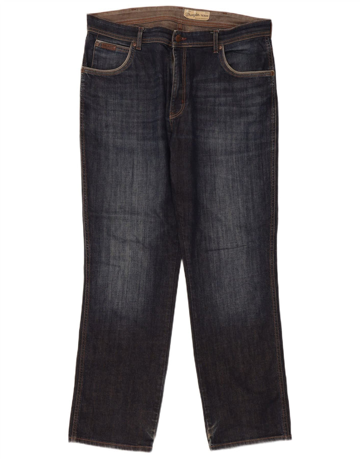 Jeans dritti elasticizzati Texas da uomo Wrangler W38 L32 cotone blu