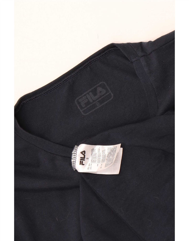 T-shirt Fila da uomo Top Small in cotone blu navy