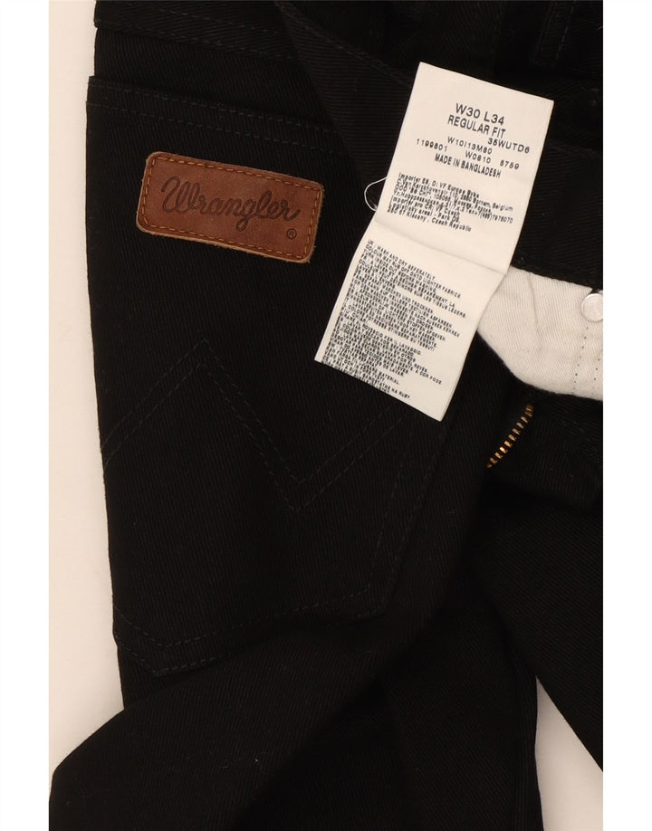 Jeans dritti da uomo Wrangler W30 L31 cotone nero