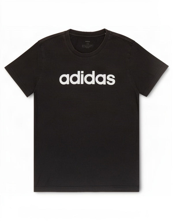 T-shirt grafica da donna Adidas Top UK 4/6 XS cotone nero