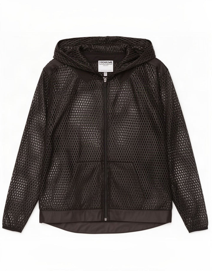 Giacca da ginnastica con cappuccio da donna Adidas UK 10 piccola nera