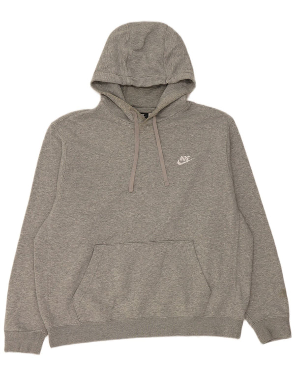 Felpa con cappuccio da uomo NIKE XL in cotone chiazzato grigio
