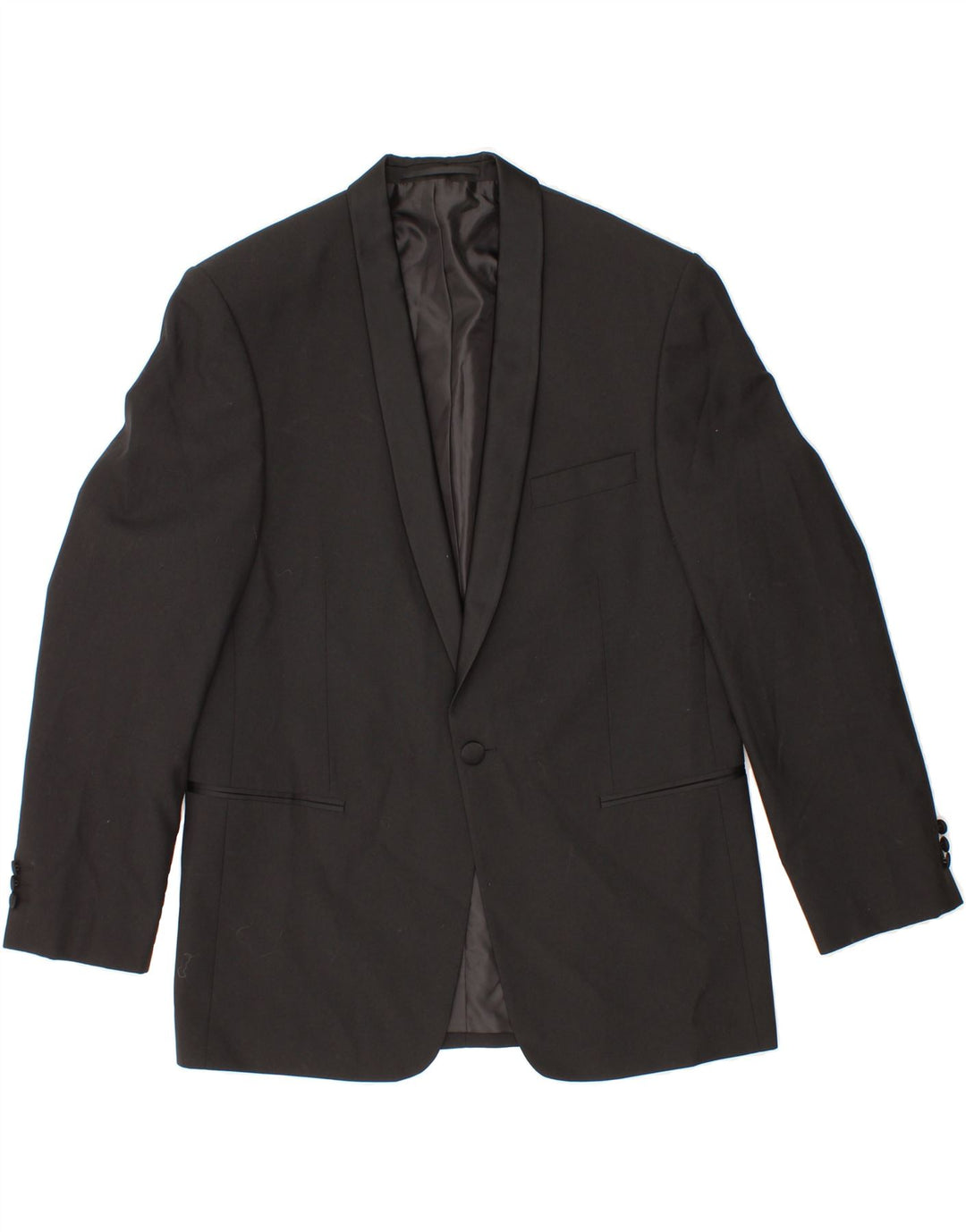 VINTAGE Mens 1 Button Blazer Jacket UK 38 Medium Black Vintage Vintage and Second-Hand Vintage from Messina Hembry 