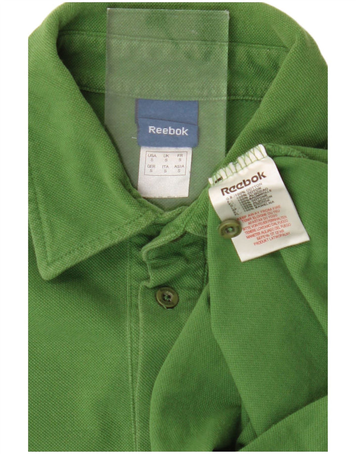 Polo Reebok da uomo piccola in cotone verde