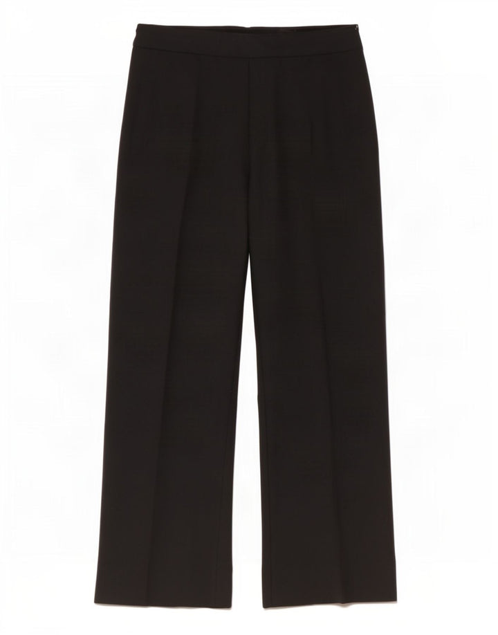 Pantaloni casual a gamba larga da donna Zara EU 40 medi W30 L30 poliestere nero