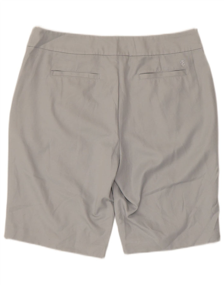 Pantaloncini chino da golf da donna Izod US 12 Large W36 poliestere grigio
