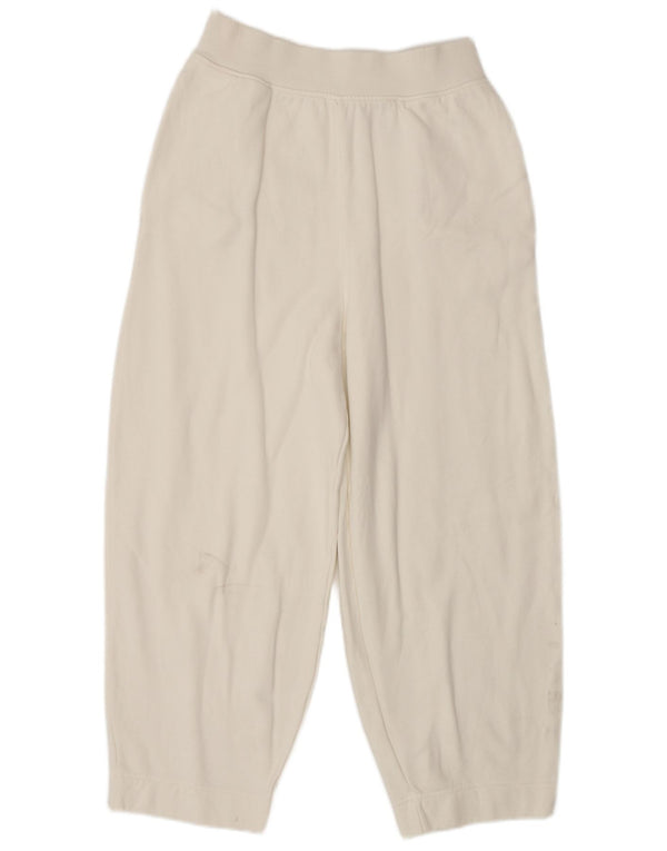 Cos Pantaloni da tuta corti da donna Joggers UK 6 XS Cotone bianco