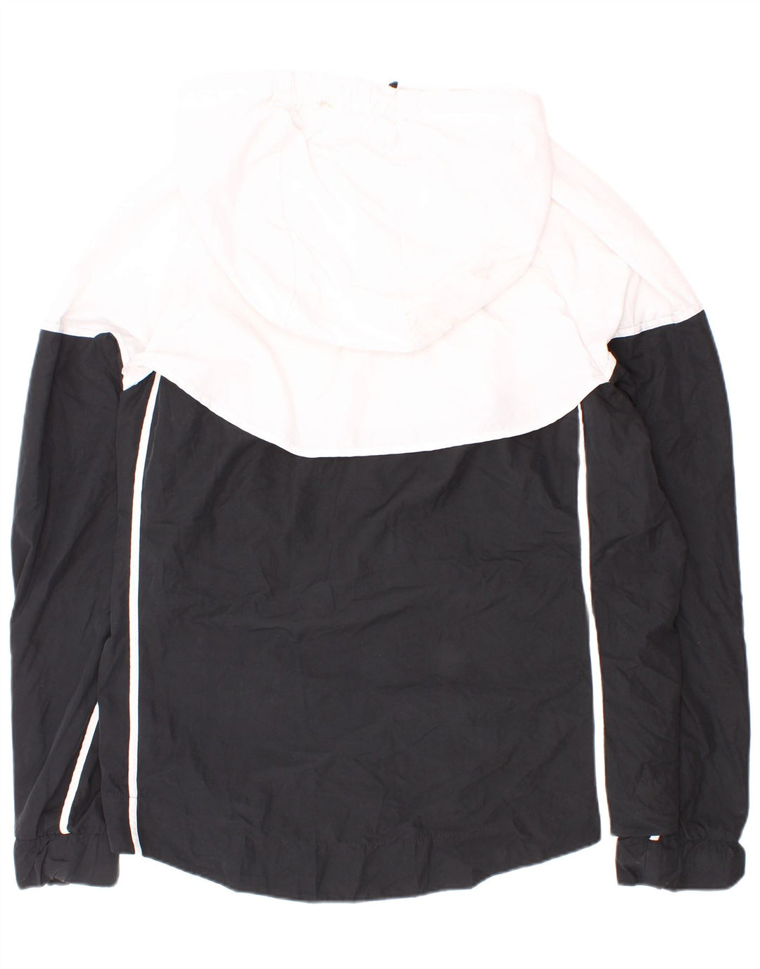 Giacca da tuta da uomo con cappuccio Nike, giacca in poliestere color block bianco medio