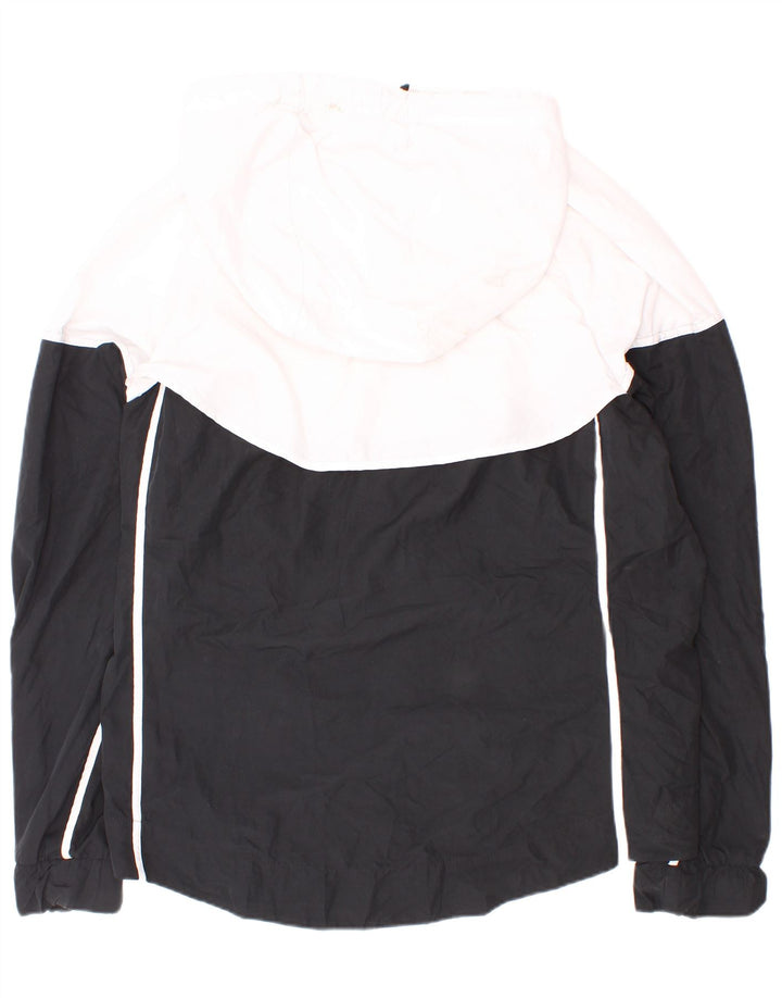 Giacca da tuta da uomo con cappuccio Nike, giacca in poliestere color block bianco medio