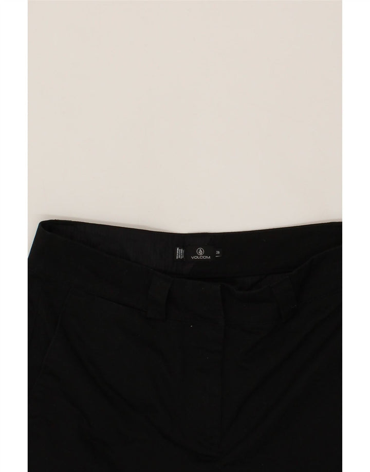 VOLCOM Womens Straight Capri Trousers W28 L21 Black Cotton Vintage Volcom and Second-Hand Volcom from Messina Hembry 
