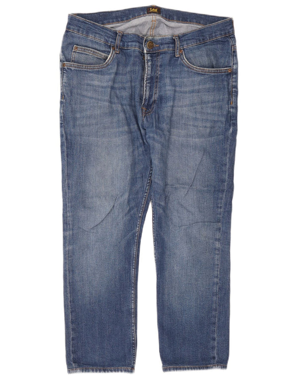 Jeans corti da uomo Lee Rider W33 L24 cotone blu