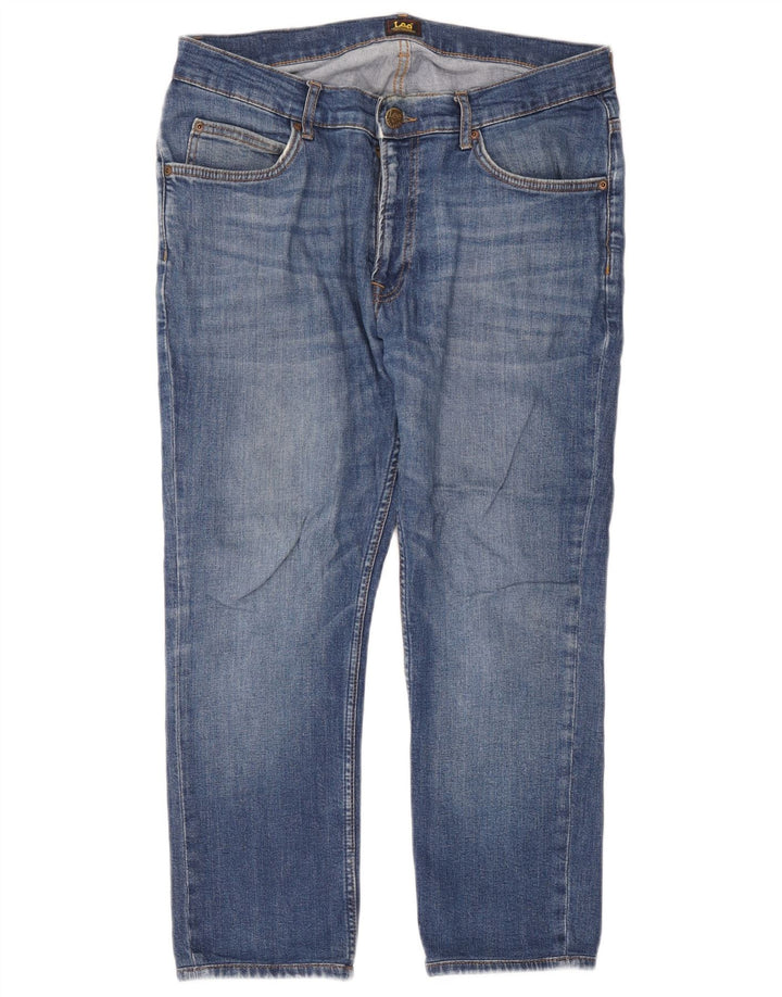 Jeans corti da uomo Lee Rider W33 L24 cotone blu