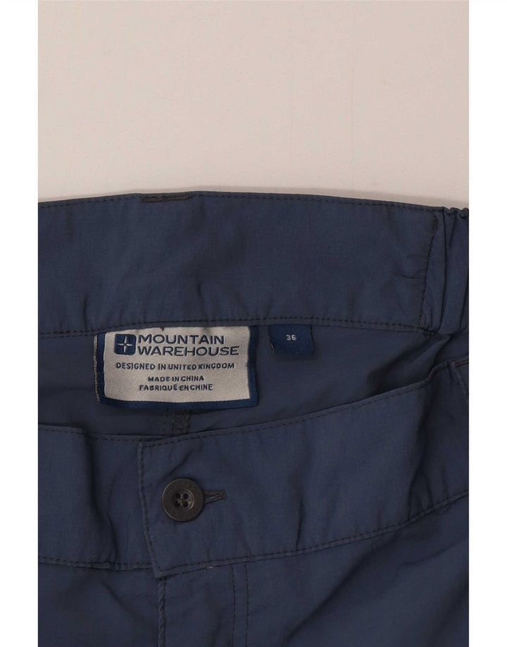 Pantaloncini cargo da uomo Mountain Warehouse W36 Large in nylon blu navy