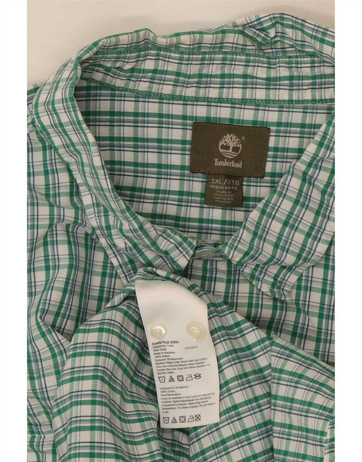 Camicia Timberland da uomo vestibilità regolare 3XL cotone a quadretti verde