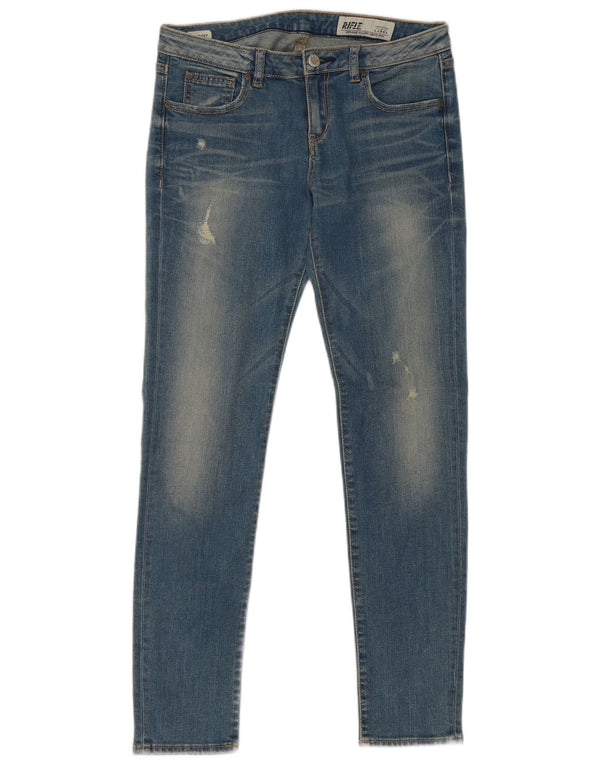 Jeans skinny effetto consumato da donna Rifle W29 L28 cotone blu