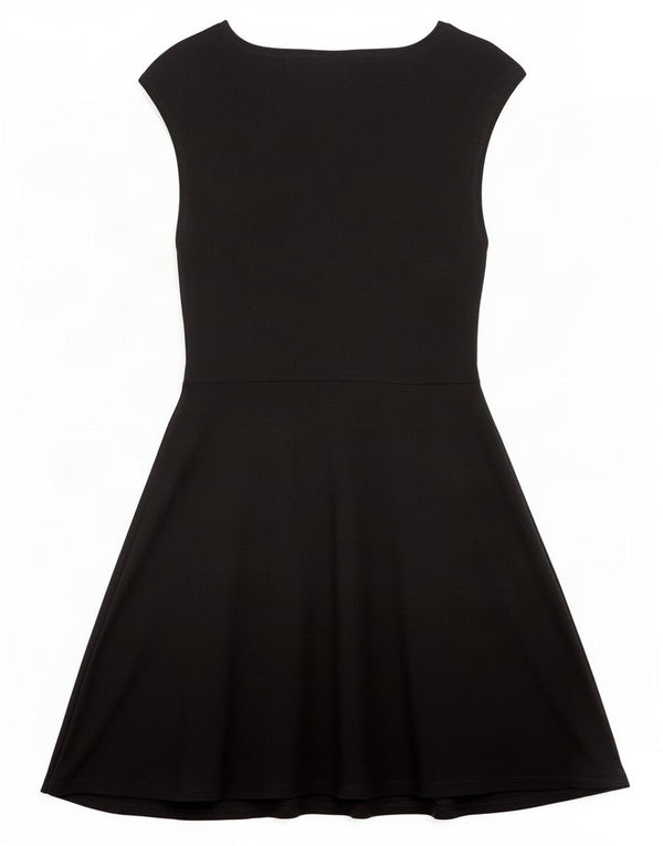Abito a trapezio senza maniche da donna Topshop UK 12 cotone nero medio