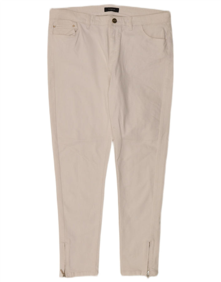 MARKS & SPENCER Jeans skinny autografati da donna W34 L28 bianchi