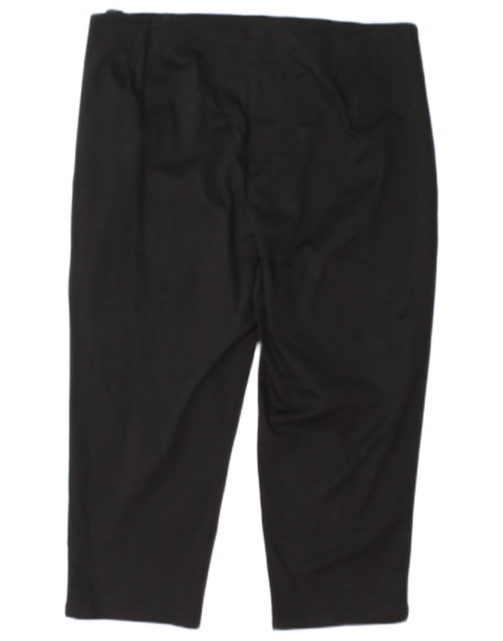 Pantaloni Capri regolari da donna Marks & Spencer UK 16 grandi W34 L21 neri