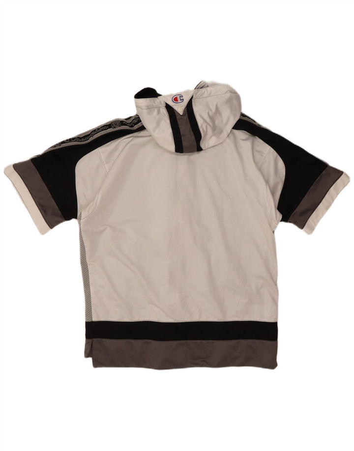 CHAMPION Giacca da tuta da uomo con cappuccio, colore grigio medio