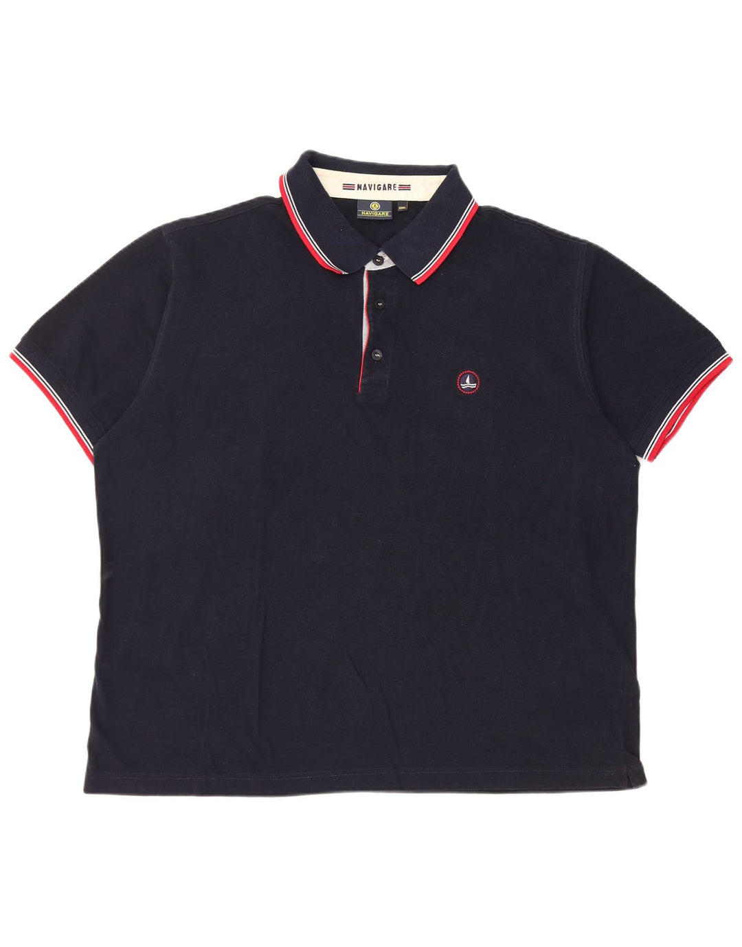 Polo da uomo NAVIGARE 3XL in cotone blu navy