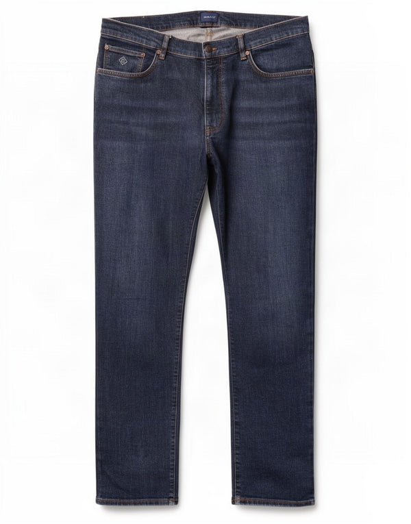 Jeans slim da uomo Gant W38 L34 cotone blu navy