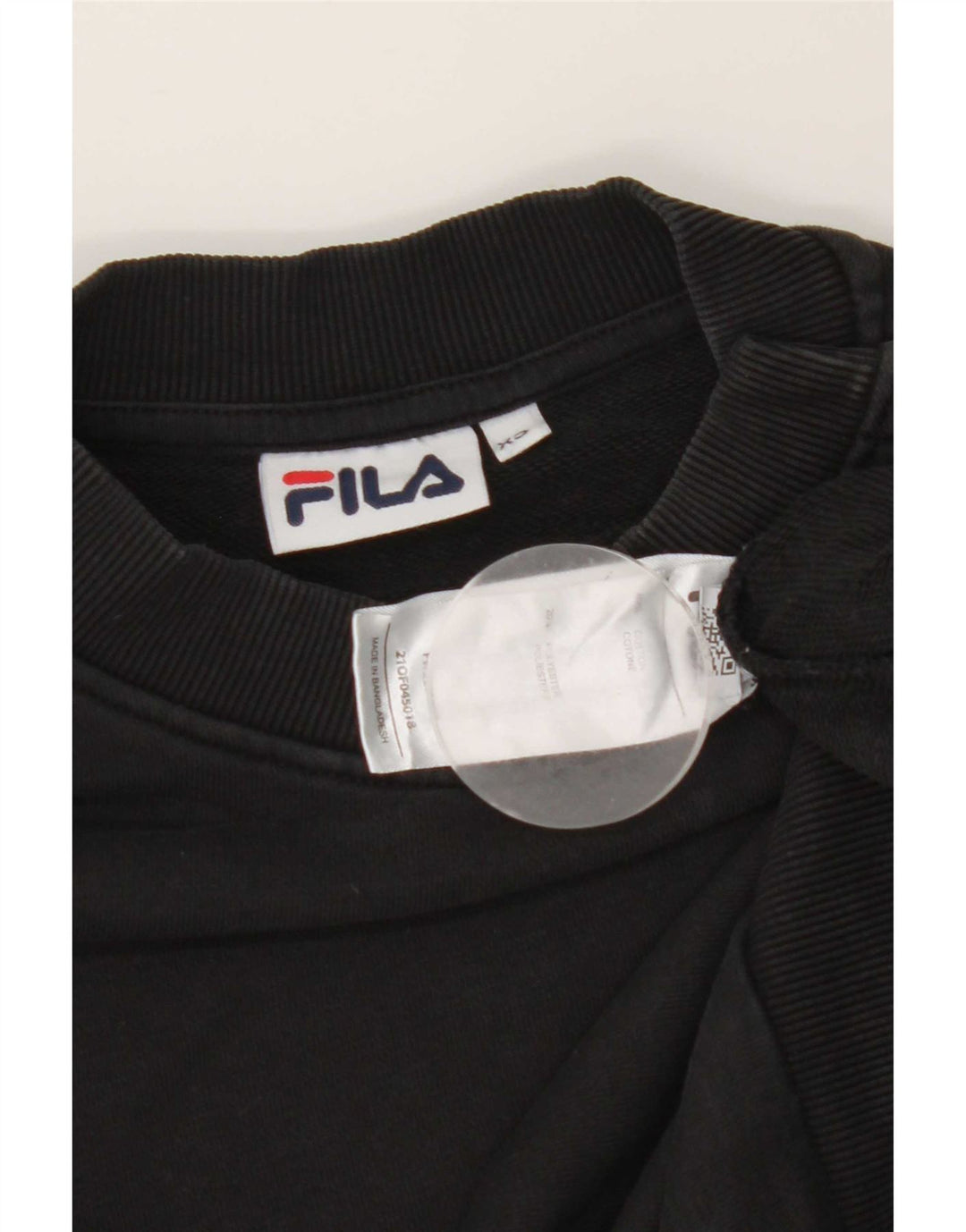 Felpa oversize da donna Fila Jumper UK 6 XS cotone nero