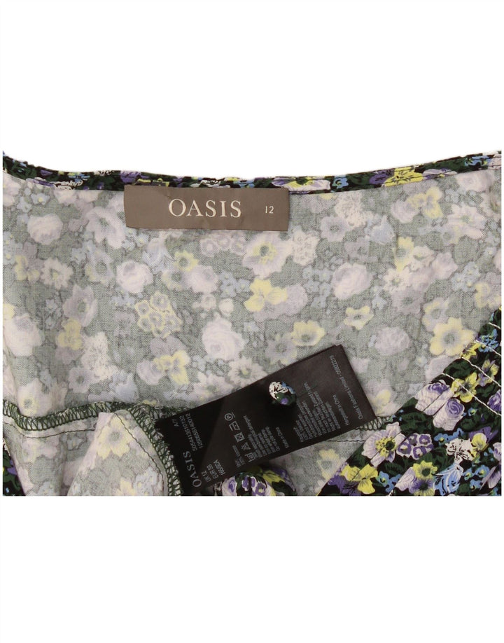 Top camicetta da donna Oasis UK 12 Viscosa floreale multicolore media