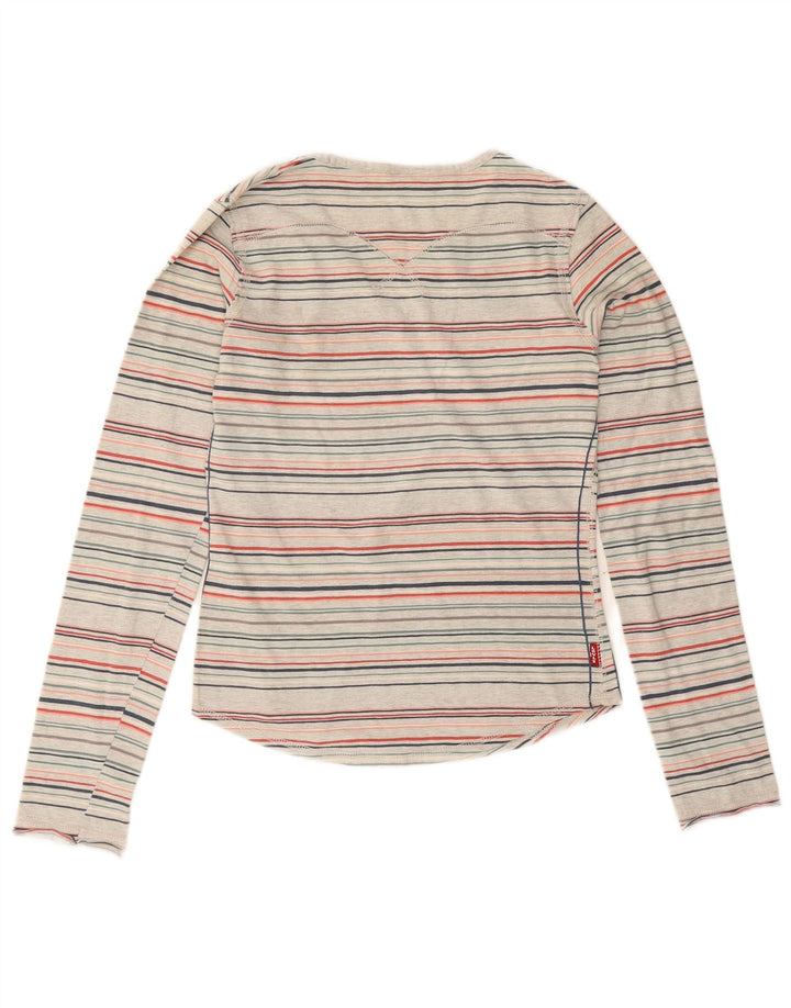 Levi's Top da donna a maniche lunghe UK 10 Small multicolore a righe