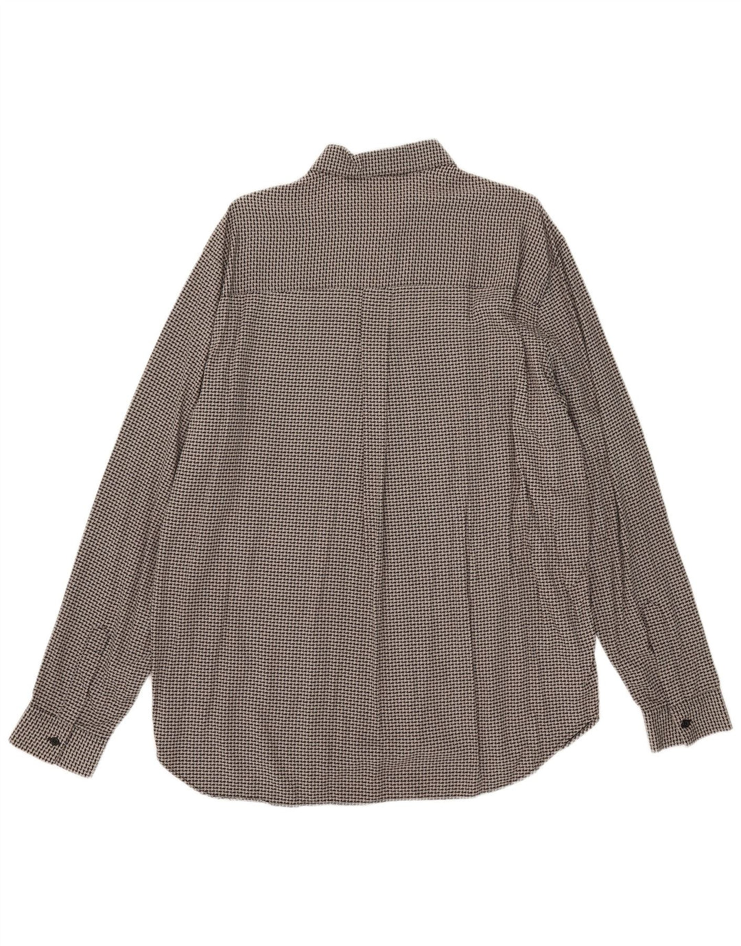 Camicia Vintage Uomo Large in Viscosa Pied De Poule Grigia