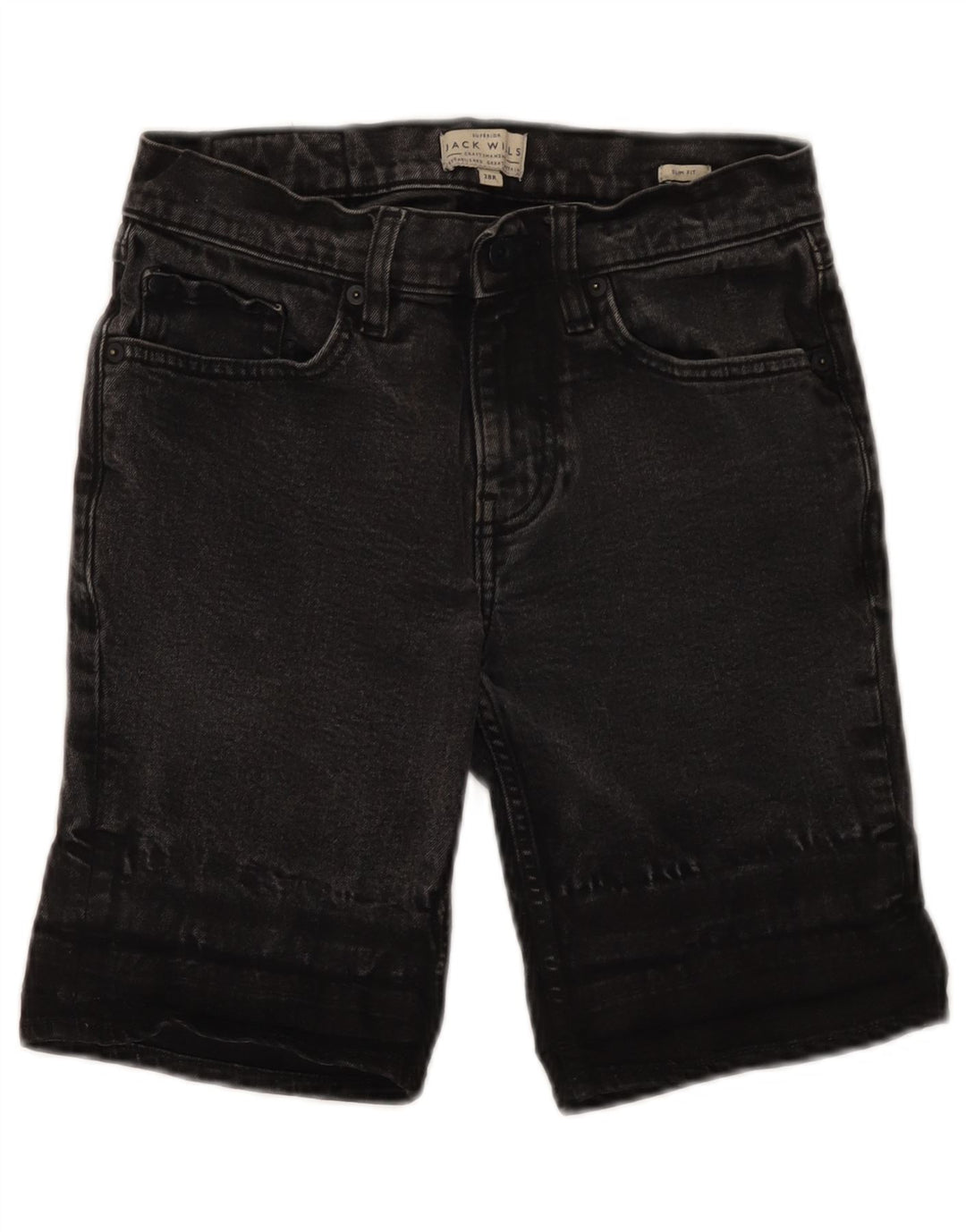 Pantaloncini di jeans slim fit da donna Jack Wills W28 medio nero