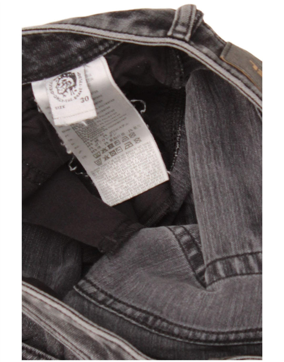 DIESEL Womens Skinny Jeans W30 L27 Grey Cotton