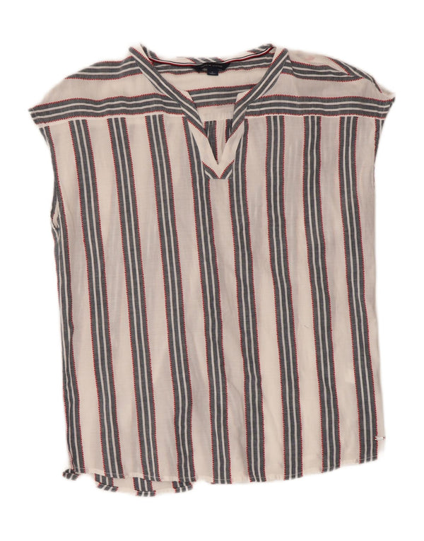 Camicetta senza maniche da donna Tommy Hilfiger Top UK 14 a righe bianche medie