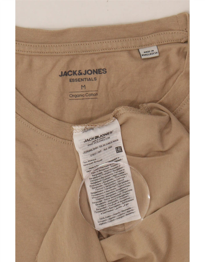 JACK & JONES Mens T-Shirt Top Medium Beige Cotton Vintage Jack & Jones and Second-Hand Jack & Jones from Messina Hembry 