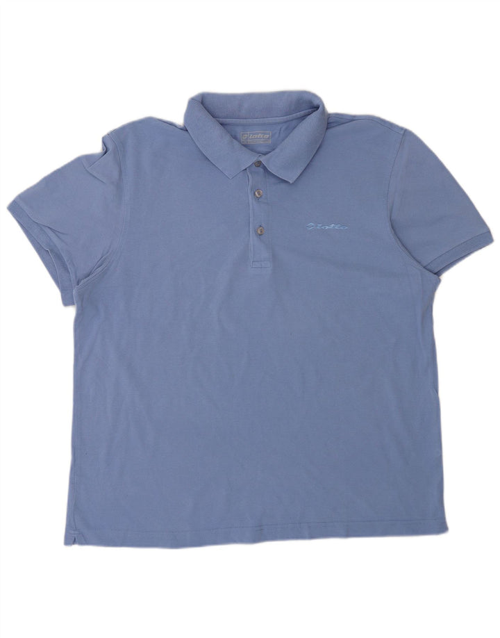 Polo da uomo LOTTO XL in cotone blu