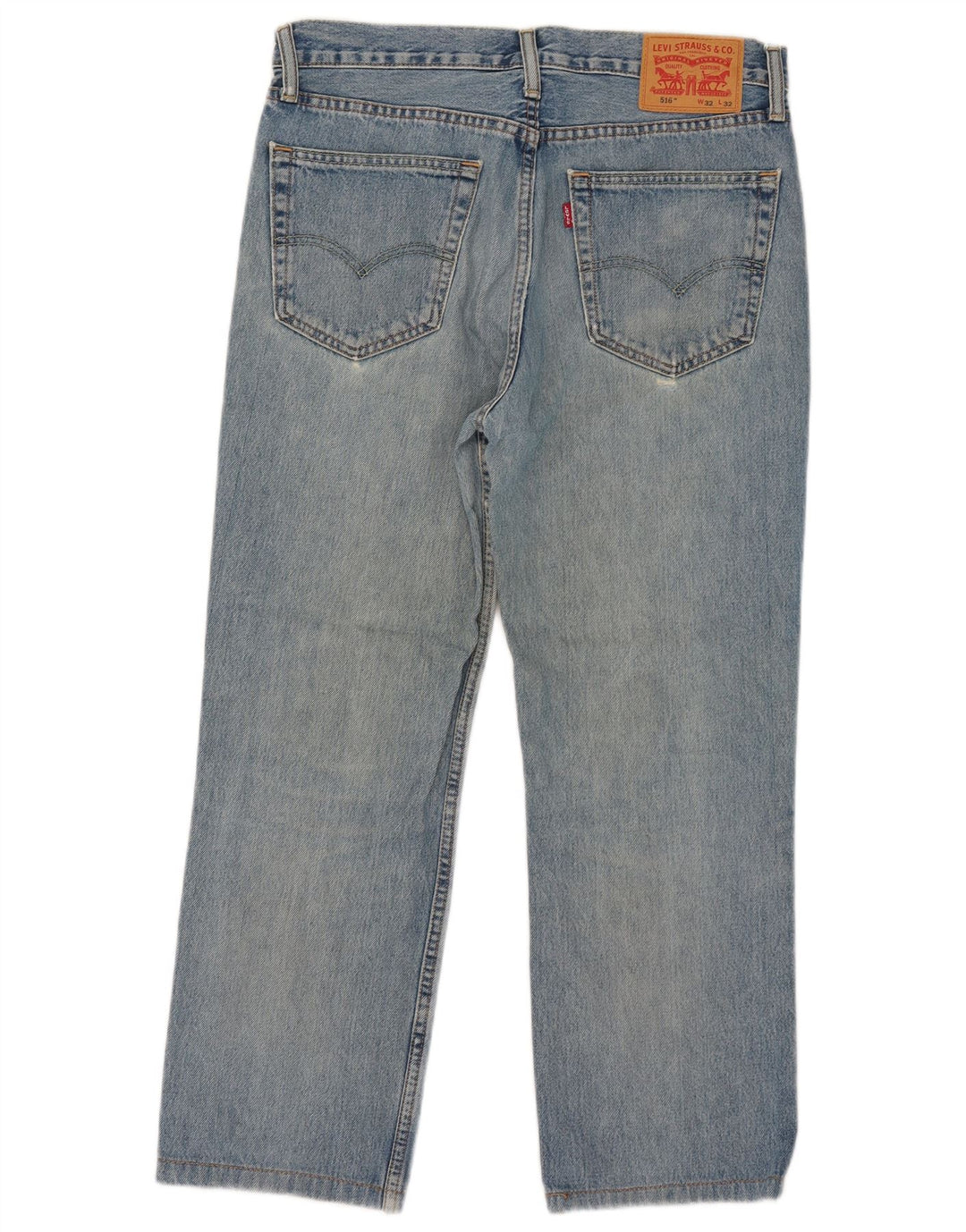 Levi's Uomo 516 Slim Jeans dritti W32 L26 Cotone Blu