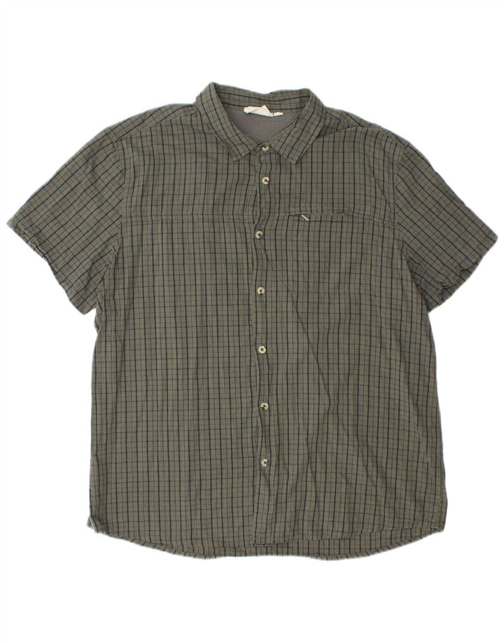 Camicia a maniche corte da uomo Mountain Warehouse 2XL Verde a quadri