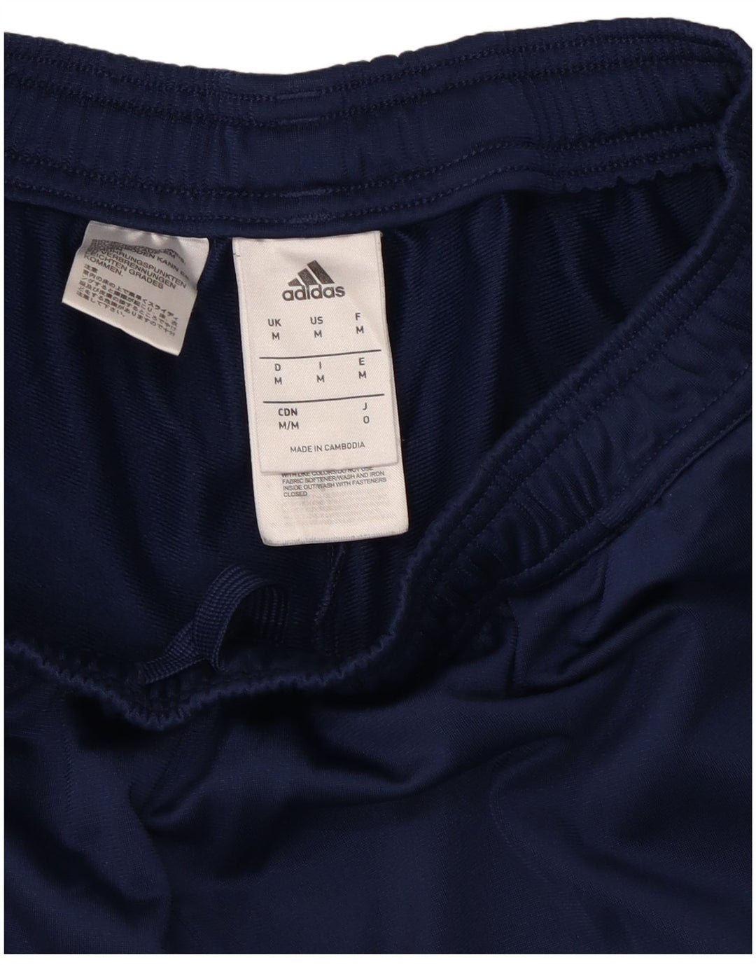 Pantaloni da tuta da uomo Adidas medi in poliestere blu navy