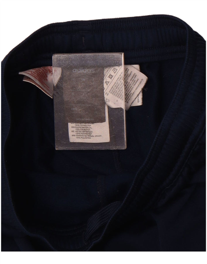 Pantaloni della tuta da ragazzo Adidas 11-12 anni in poliestere blu navy