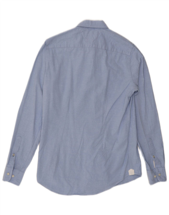 Camicia slim fit da uomo Tommy Hilfiger piccola in cotone blu