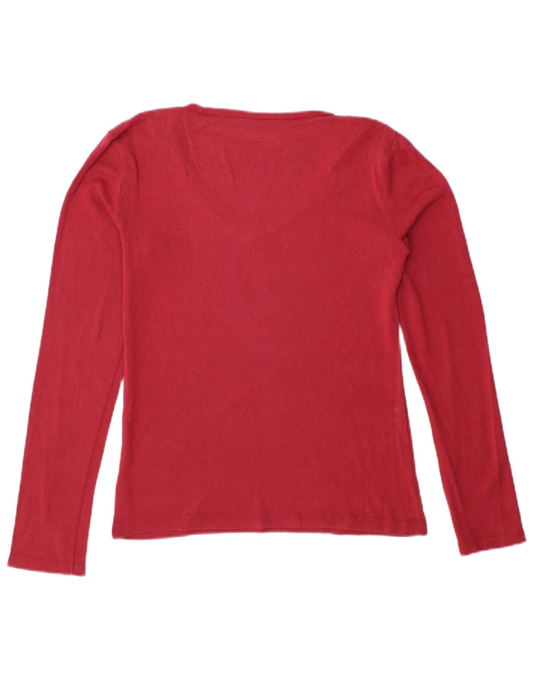 TOMMY HILFIGER Top da donna manica lunga UK 10 piccolo rosso