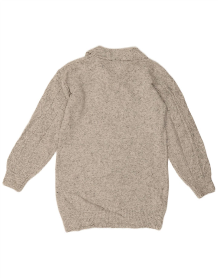 Maglione da uomo Marks & Spencer con collo alto, piccolo acrilico chiazzato grigio